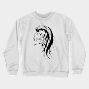 Snakehead with long hair Crewneck Sweatshirt